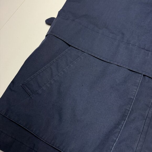 Vintage Burberry Jacket Womens Large 24x28 Blue Hide a Hood England - Picture 5 of 16